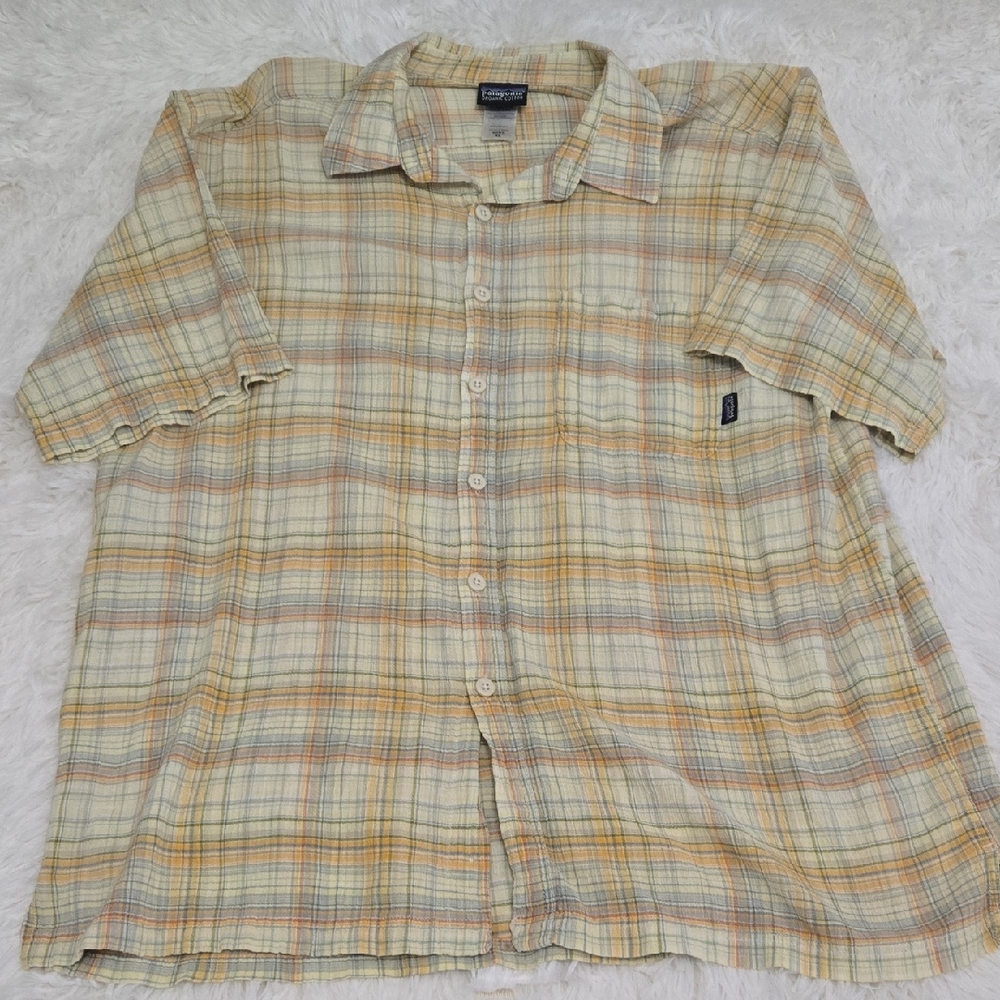Patagonia Organic Cotton Plaid Shirt Size Xl
